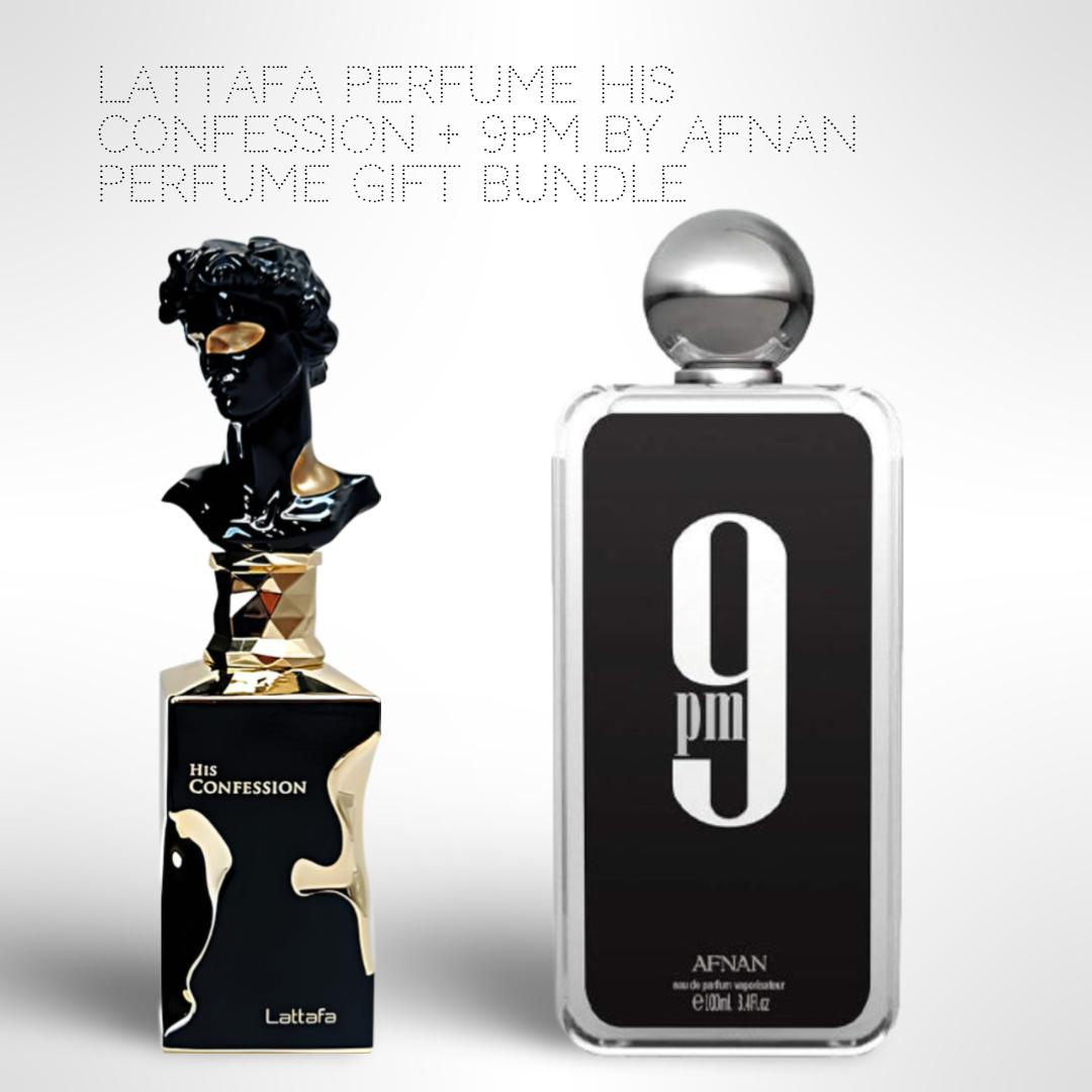 Lattafa Perfume His Confession + 9PM by Afnan 100ml (3.4 Fl oz) Long L
