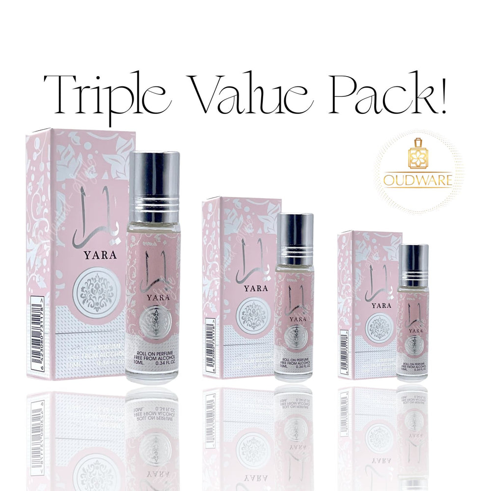 Yara Oil Pack of 3 - Viral Roll-On Oil Value Pack perfume  oils