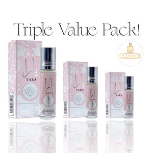 Yara Oil Pack of 3 - Viral Roll-On Oil Value Pack perfume  oils