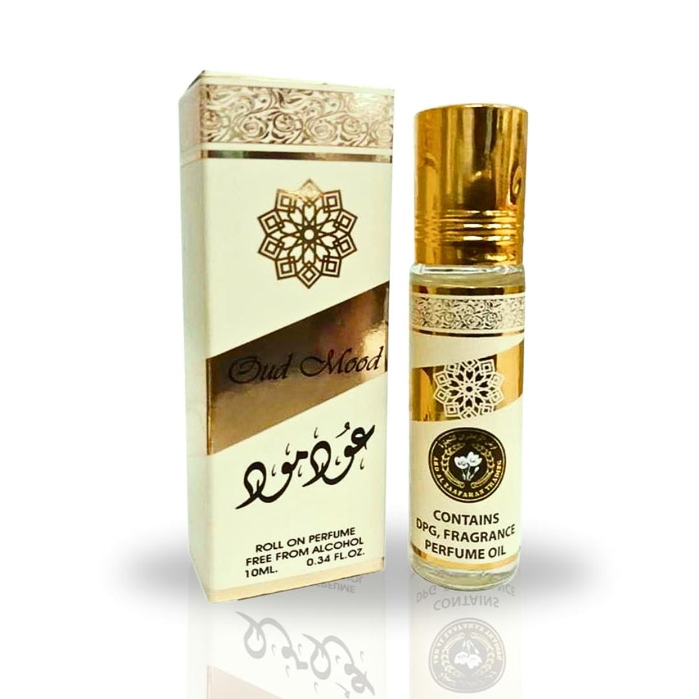 Oud Mood Roll-On Perfume Oil - CPO 10ML (0.34OZ) By Ard Al Zaafaran | Long Lasting, Miniature Perfume Oil For Men & Women. Fragrance Unisex luxurious fragrance