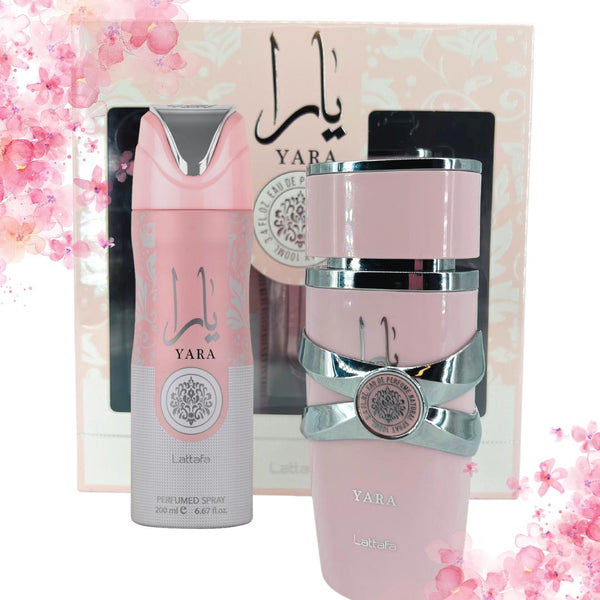 Yara 2 Piece Gift Set |Yara EDP-100ML & Perfumed Spray 200ML| By Lattafa Perfume - Women's Fragrance