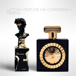 "Be My Valentine" Bundle Lattafa Perfumes His Confession + Nebras 100ml (3.4 Fl oz) Long Lasting Perfume - Value Bundle - Couples Fragrance Gift Bundle