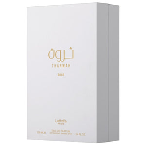 Lattafa Pride Tharwah Gold Eau de Parfum – 100ml (3.4 fl oz) – A Luxurious Unisex Fragrance