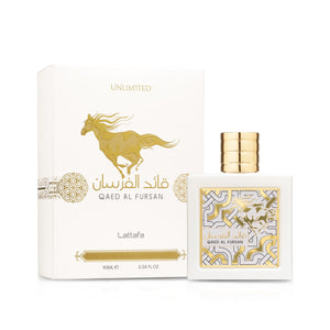 Lattafa Perfumes Qaed al Fursan For Men 90ml + Qaed Al Fursan Unlimited (Unisex) 90ml  - Couples Set of 2 - Perfume Bundle Gift Set - Luxury Fragrance Gift perfume loud  perfume
