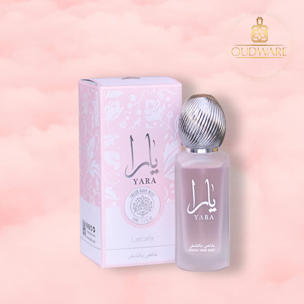 Lattafa Yara Hand & Body Lotion 45ML (1.53 OZ)+ Yara Roll-On1 0ml (0.34 OZ) + Yara Hair Mist 50ML (1.7 OZ) - The Ultimate Pink Elegance Gift Bundle