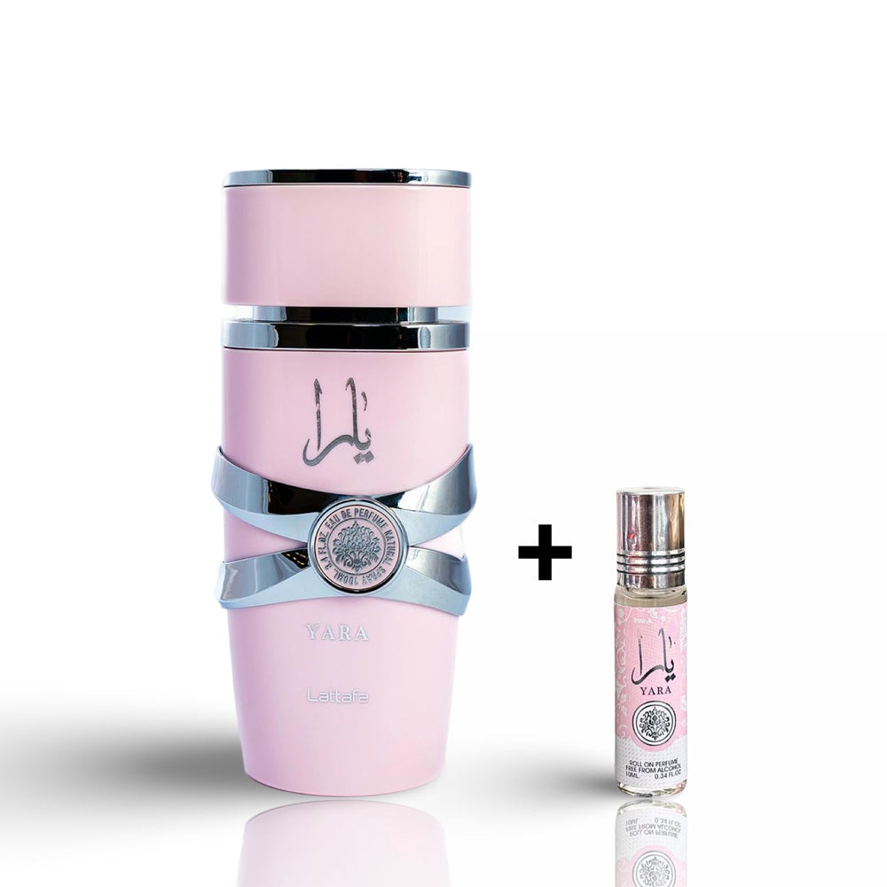 Lattafa Perfumes Yara 100 ml (3.4 OZ)  EDP & Yara Roll-on Oil 10 ml (0.34 OZ) - Yara Value Pack For Women - Long Lasting Perfume For Women Vanilla Fragrance Eau De Parfum perfume  oils i got you  vanilla