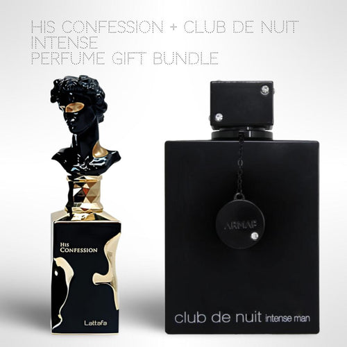 Lattafa Perfume His Confession + Club De Nuit Intense 100ml (3.4 Fl oz) Long Lasting Perfume - Value Bundle - Fragrance Gift Bundle