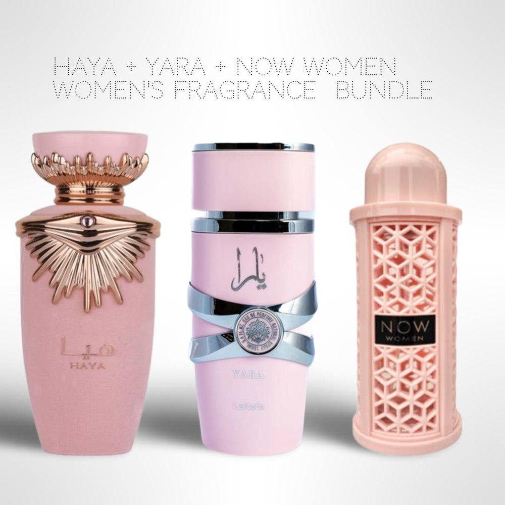 Haya + Yara + Now Women 100ml (3.4oz) - Fragrance Collection Starter Pack - Women's Fragrance Bundle