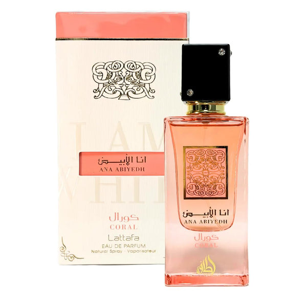 Lattafa Ana Abiyedh Coral Eau de Parfum – 60ml (2.0 fl oz) – A Vibrant Unisex Fragrance