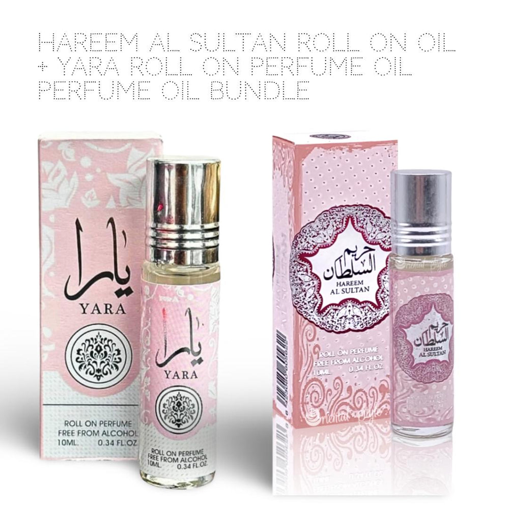 HAREEM AL SULTAN ROLL ON OIL + Yara Roll On Perfume Oil PERFUME FOR WOMEN- 10 ML (.34 OZ) ARABIAN PERFUME perfume  oils khloé  kardashian's