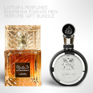 Lattafa Perfumes Khamrah+ Fakhar men 100ml (3.4 Fl oz) Long Lasting Perfume - Value Bundle - Fragrance Gift Bundle niche  fragrances lattafa  fakhar