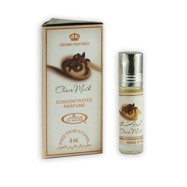 Al-Rehab Choco Musk Concentrated Perfume Rollerball for Unisex, 0.2 Ounce Fragrance Oil