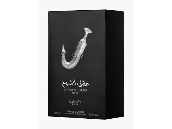 Lattafa Perfumes Ishq Al Shuyukh Silver for Unisex Eau de Parfum Spray, 3.4 Ounce